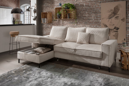 Rom-LE25 von Benformato - Eckgarnitur Variante links beige