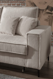 Rom-LE25 von Benformato - Eckgarnitur Variante links beige