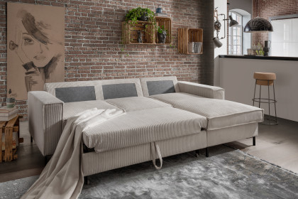 Rom-LE25 von Benformato - Eckgarnitur Variante rechts beige