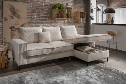 Rom-LE25 von Benformato - Eckgarnitur Variante rechts beige