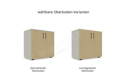 K40 von Nowy Styl - Büromöbelensemble in Acacia light & Cashmere