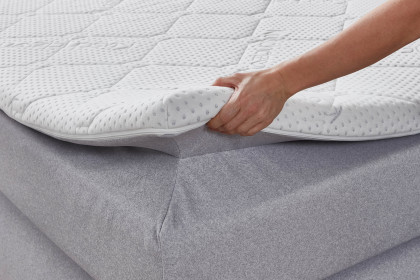Graz-BX2630 von Sun Garden - Boxspringbett in Silber