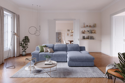 Lorena von COTTA - Couchgarnitur rechts blue