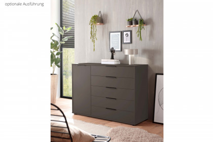 Phoenix von Wiemann - Kommode Glas kieselgrau - Nordic-Eiche