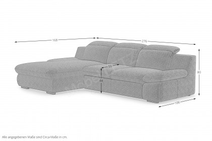 Lorena von COTTA - Couchgarnitur links blue