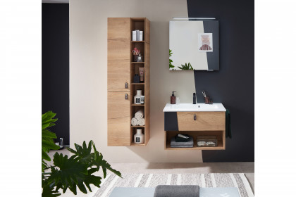 Serie 7040 von Pelipal - Badezimmer in Halifax Eiche/ schwarz matt