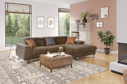 Micky von COTTA - Ecksofa Variante rechts espresso