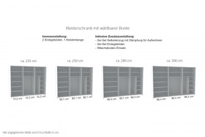Phoenix von Wiemann - Schrank Glas-Front mit 2 Feldern havanna
