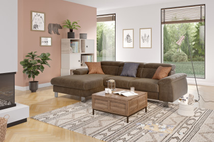 Micky von COTTA - Ecksofa Variante links espresso