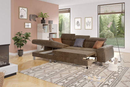 Micky von COTTA - Ecksofa Variante links espresso
