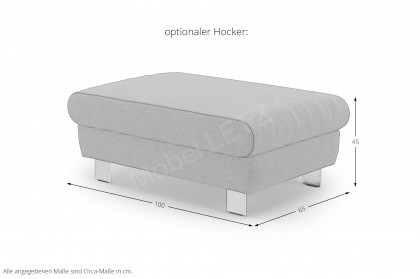 Micky von COTTA - Ecksofa Variante links espresso