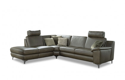 Prisma 1 von Polsteria - Ecksofa links olive