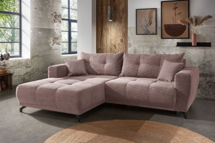 Restato von Benformato - Ecksofa Ausführung links rosa