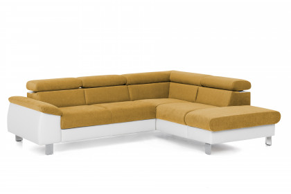 Micky von COTTA - Eckgarnitur rechts mustard-white