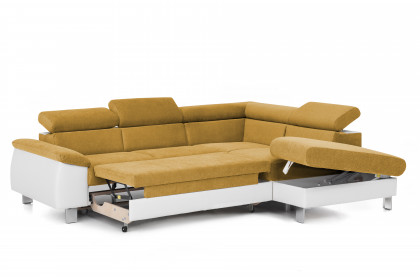 Micky von COTTA - Eckgarnitur rechts mustard-white