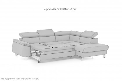 Micky von COTTA - Eckgarnitur rechts mustard-white