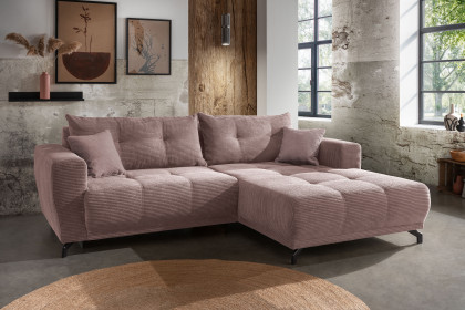 Restato von Benformato - Ecksofa Ausführung rechts rosa