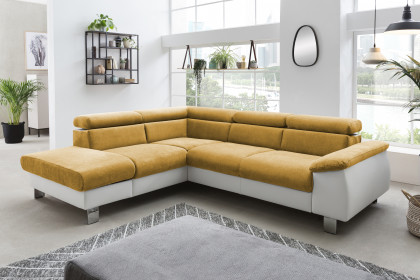 Micky von COTTA - Eckgarnitur links mustard-white
