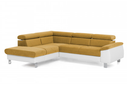 Micky von COTTA - Eckgarnitur links mustard-white