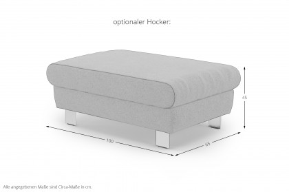 Micky von COTTA - Eckgarnitur links mustard-white
