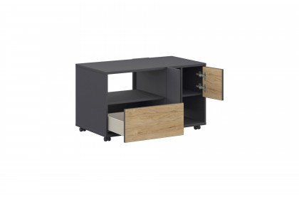 qunit by rb 366 von Röhr-Bush - Schwebetürenschrank & Bett mit Cord-Kopfteil