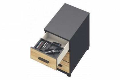 qunit by rb 366 von Röhr-Bush - Schwebetürenschrank & Bett mit Cord-Kopfteil