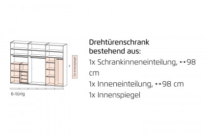 Skat von Rauch Orange - Schrank Meridian grau mit Zubehör-Paket