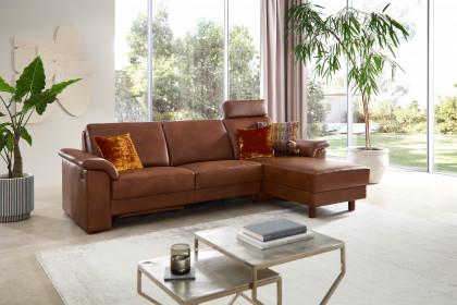 Bologna von Schröno - Ledersofa rechts savannah