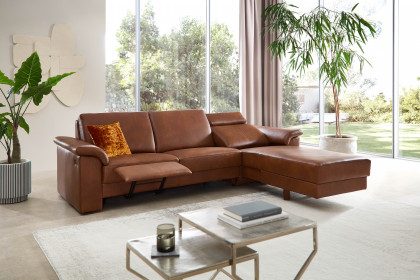 Bologna von Schröno - Ledersofa rechts savannah