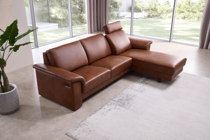 Bologna von Schröno - Ledersofa rechts savannah