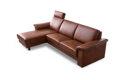 Bologna von Schröno - Ledersofa links savannah