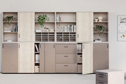 K40 von Nowy Styl - Aktenschrankset in Truffle Grey