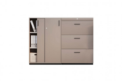 K40 von Nowy Styl - Aktenschrankset in Truffle Grey