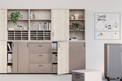 K40 von Nowy Styl - Aktenschrankset in Truffle Grey