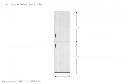 K40 von Nowy Styl - Aktenschrankset in Truffle Grey