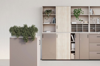 K40 von Nowy Styl - Aktenschrankset in Truffle Grey