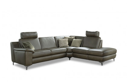 Prisma 1 von Polsteria - Ecksofa rechts olive
