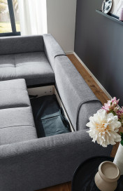 Pierre de Luxe von Nova Via - Ecksofa links stone
