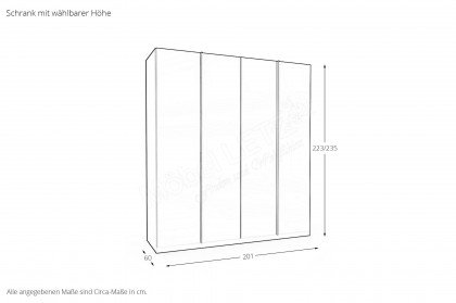 Skat von Rauch Orange - Schrank Meridian Glas basalt mit Inneneinteilung