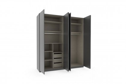 Skat von Rauch Orange - Schrank Meridian Glas basalt mit Inneneinteilung