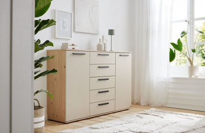 Montino von Musterring - Sideboard Lack sand - Eiche-Furnier