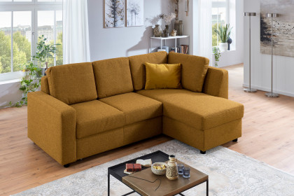 Multiflex Plus 25 von Poco - Ecksofa rechts mustard