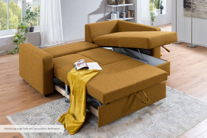 Multiflex Plus 25 von Poco - Ecksofa rechts mustard
