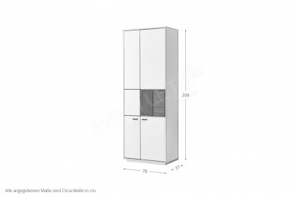 Coruna von IDEAL Möbel - Vitrine in Weiß, inklusive Beleuchtung
