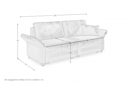 Multiflex Plus 25 von Poco - Schlafsofa blau