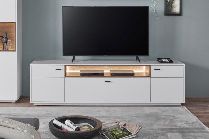Coruna von IDEAL Möbel - Lowboard mattweiß mit Beleuchtung