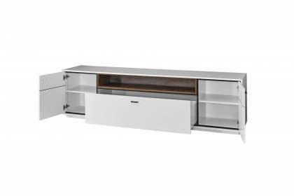 Coruna von IDEAL Möbel - Lowboard mattweiß mit Beleuchtung