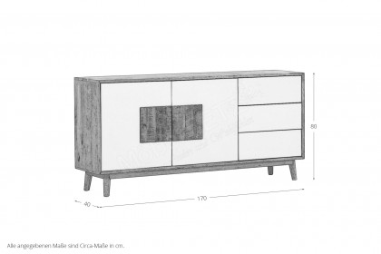 Tavole von GUTMANN - Sideboard 68706 natur/ weiß