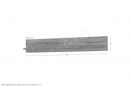 Coruna von IDEAL Möbel - Wandboard in Eiche Ribbeck mit Beleuchtung