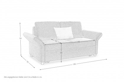 Multiflex Plus 25 von Poco - Schlafsofa blau-grau